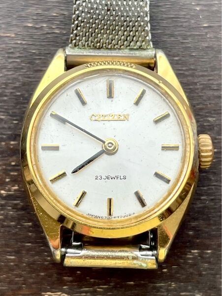 稼働 CITIZEN 23 JEWELS 手巻き時計 国鉄 記念品 シチズン レディース アンティーク ヴィンテージ ゴールド