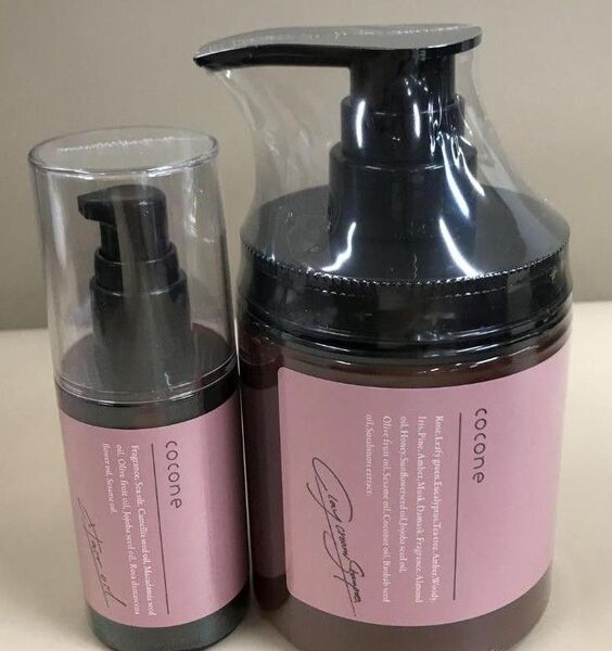 ココネ cocone ヘアエッセンスオイル スムース 100mL ヘアオイル クレイクリームシャンプー380g 2点セット