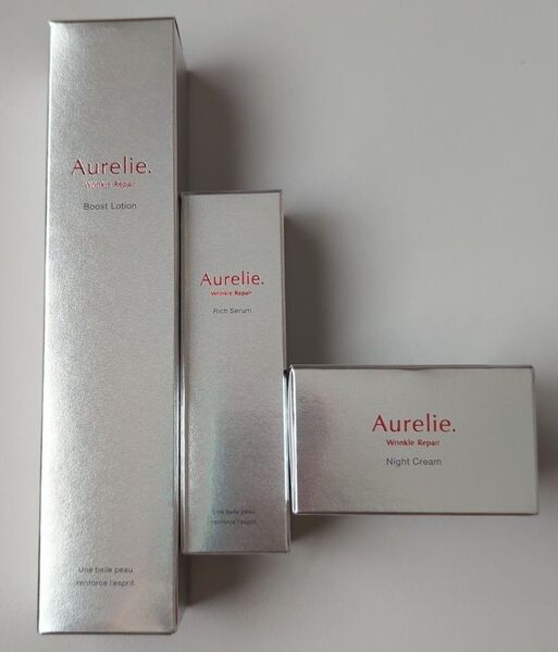新品 未開封 3点 セット Aurelie. オレリー リンクルリペア ブーストローション セラム ナイトクリーム 医薬部外品
