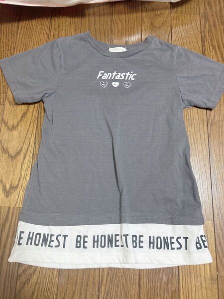 半袖 チュニック 140cm グレー Tシャツ 夏 春