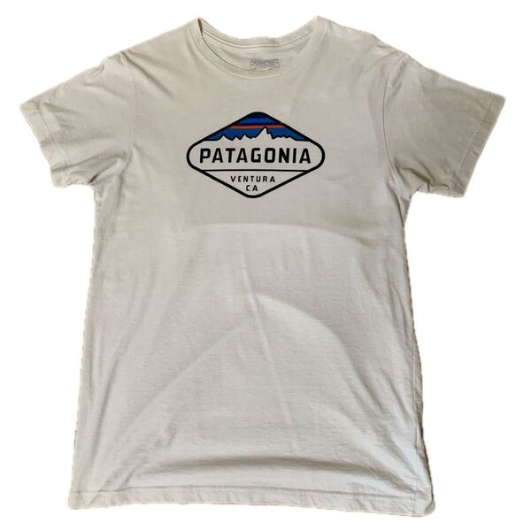 Patagonia Tシャツ ロゴ ホワイト系