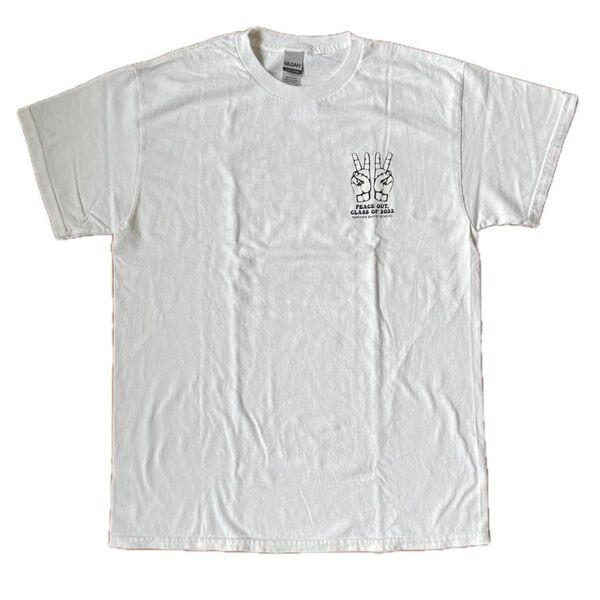 GILDAN ギルダン プリント Tシャツ クラスT ホワイト 白 Mサイズ コットン100% クルーネック US古着