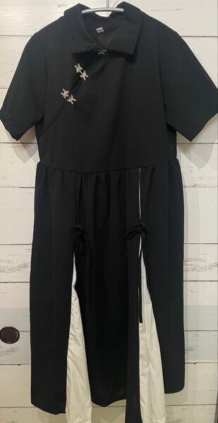 ワンピース レディース チャイナドレス風 ロングワンピース 半袖 夏