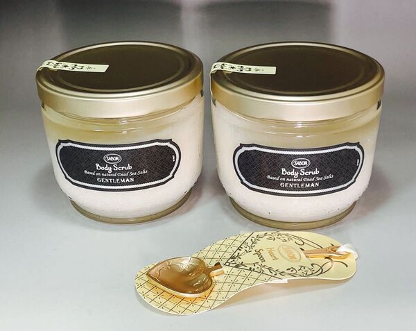 SABON ボディスクラブ ジェントルマン 600g 2点 スクラブ用ハートスプーン付 国内正規品 新品未使用