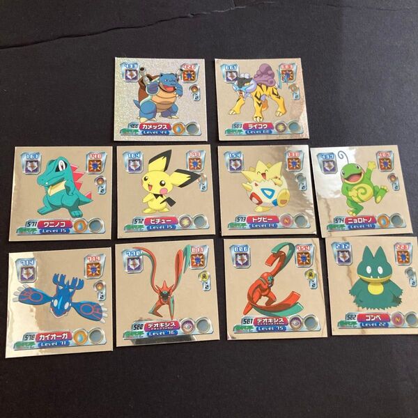 【10枚セット】最強シール烈伝 2004 ポケモンシール ポケットモンスター アドバンスジェネレーション アマダ ポケモン