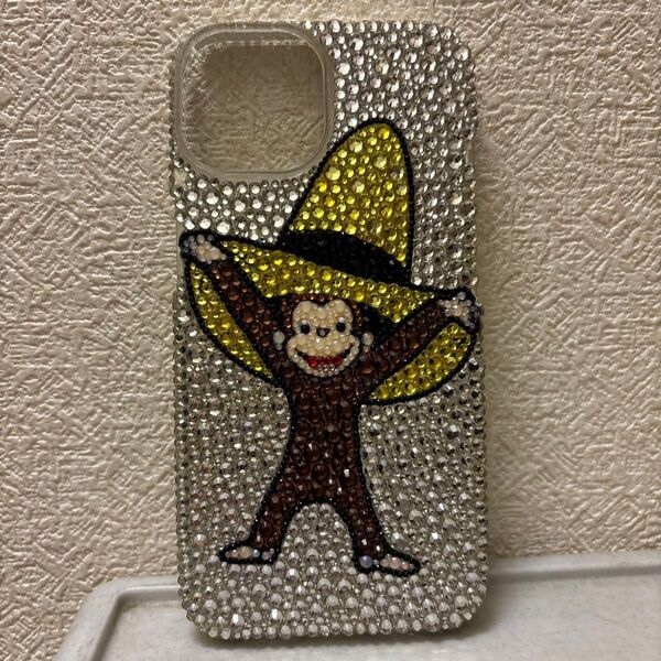 おさるのジョージ iPhoneケース 14ケース スマホケース ハンドメイド ハードケース デコ電