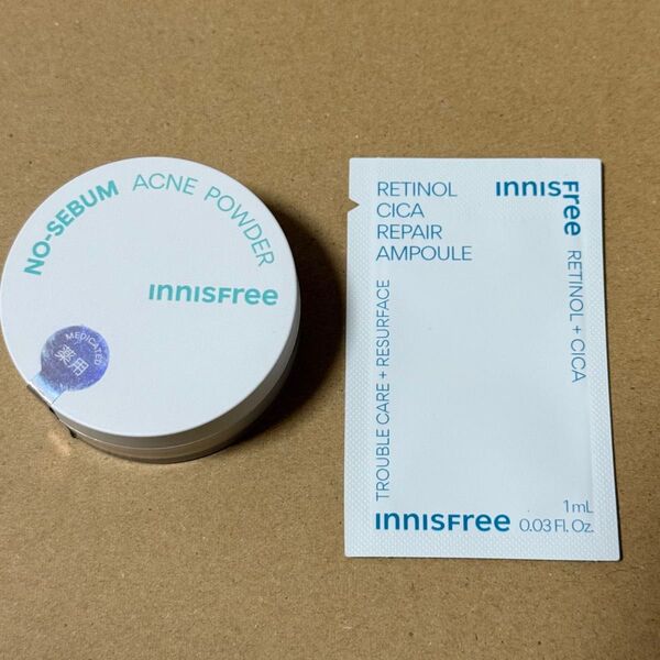 innisfree イニスフリー 薬用 ノーセバム アクネパウダー 5g レチノール シカ リペアー セラム 1mL