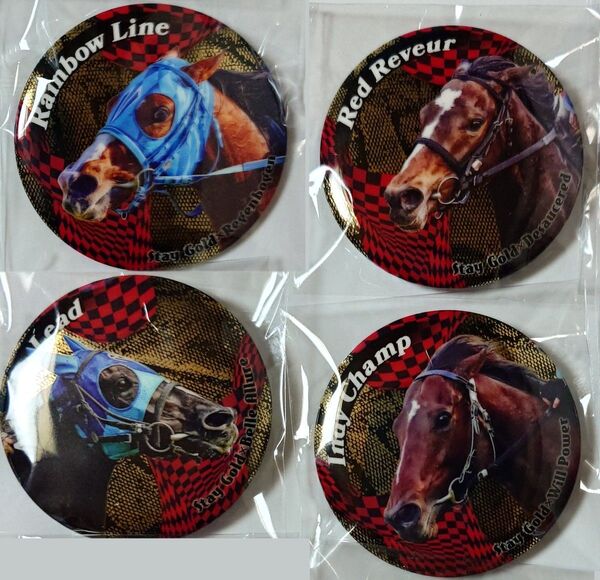 (即購入OK) 競馬 競走馬 ステイゴールド一族缶バッジ まとめ売り
