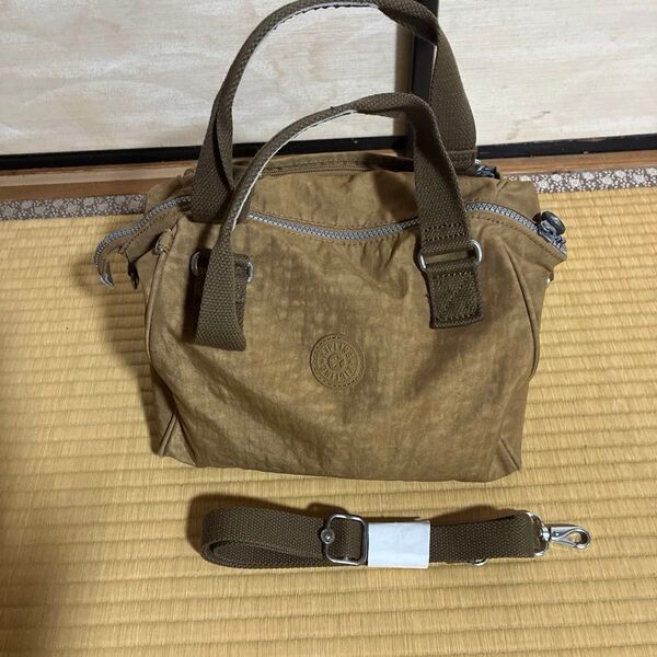 Kipling ハンドバッグ ショルダーバッグ 2way ブラウン 中古品 チャーム無し 最終価格!