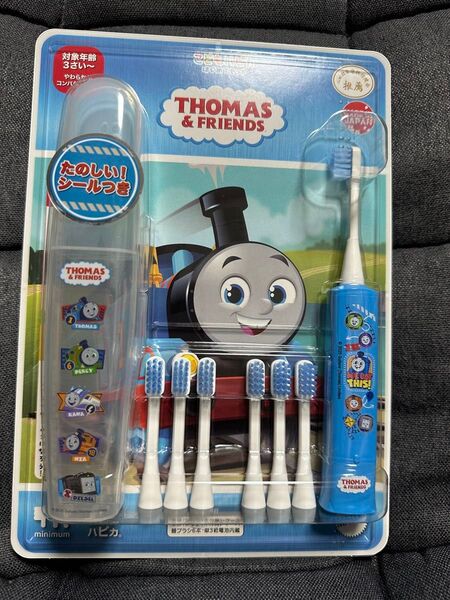 新品未開封 日本製 きかんしゃ トーマス こどもハピカ はじめてセット 電動 歯ブラシ 替えブラシ6本付