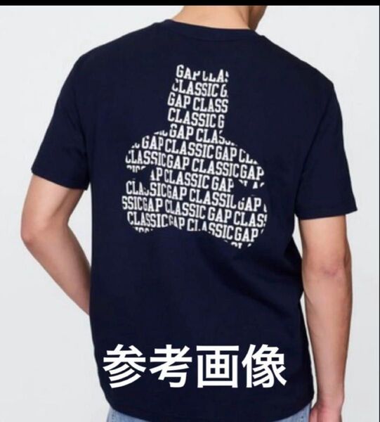GAP グラフィックTシャツ ネイビー ブラナンベアポケット S メンズ レディース