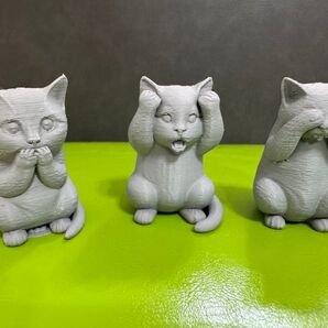 猫 フィギュア 3Dプリント 小型 かわいい インテリア プレゼント 装飾