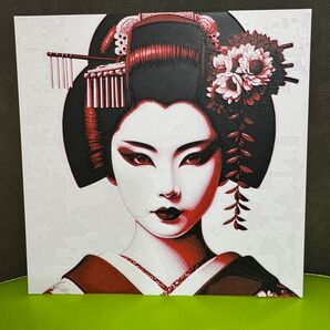 3Dプリント 芸者 浮き彫り 和風 装飾 アート 壁飾り 日本風