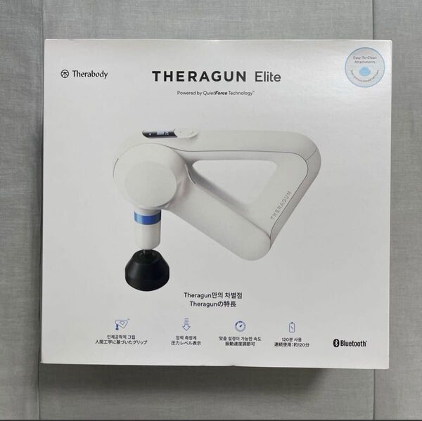 【美品】【数回使用のみ】【ほぼ未使用】Theragun Elite ホワイト マッサージ Bluetooth対応 セラガンエリート