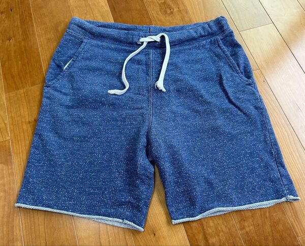 H&M スウェット ショートパンツ ハーフパンツ ネイビー ブルー 青