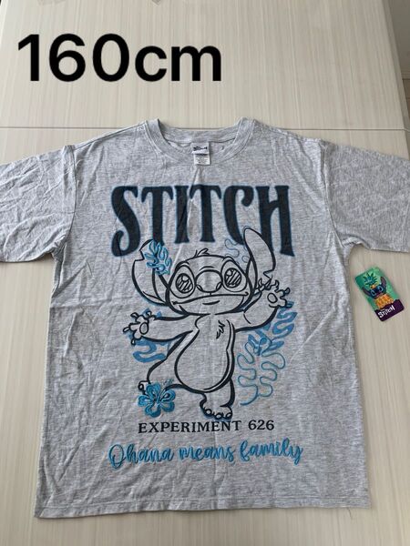 未使用 スティッチ Tシャツ ディズニー 女の子 半袖Tシャツ 160cm 刺繍