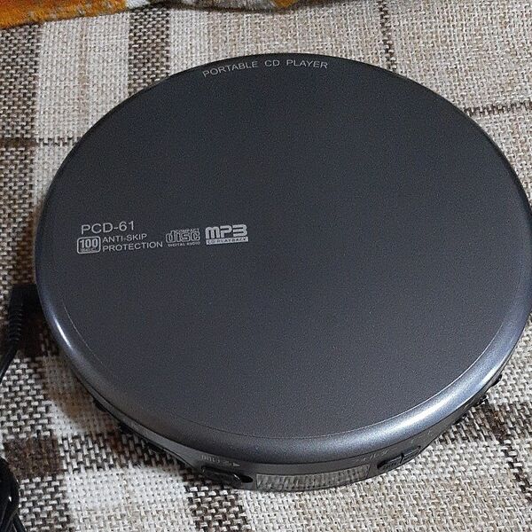 ポータブルCDウォークマン PCD-61 グレーブラック