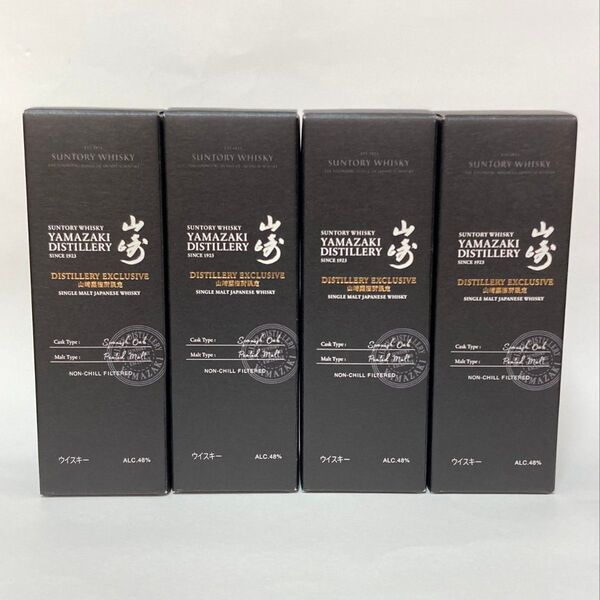 サントリー 山崎蒸溜所限定 ウイスキー 180ml 4本 新品未開栓 SUNTORY 山崎蒸留所 スパニッシュオーク