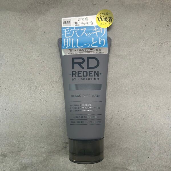 REDEN 洗顔 リッチ濃密泡 炭 毛穴吸着 ブラック フェイスウォッシュ リデン 100g