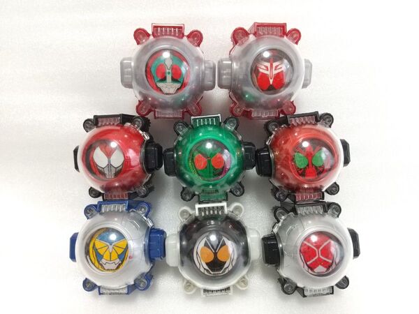 ライダーアイコン コンプリート8個セット 仮面ライダーゴースト 昭和・平成・ドライブ・鎧武・ウィザード・オーズ・ダブル・フォーゼ