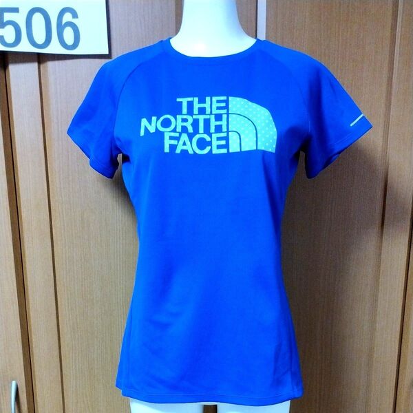 ザノースフェイス半袖TシャツM ブルー×THE NORTH FACEホワイトドットプリントがステキ!