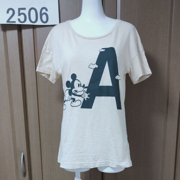 ユニクロ×っミッキーマウス×アンダーカバー・コラボ半袖TシャツM クリーム色 uu uniqlo under coverディズニー