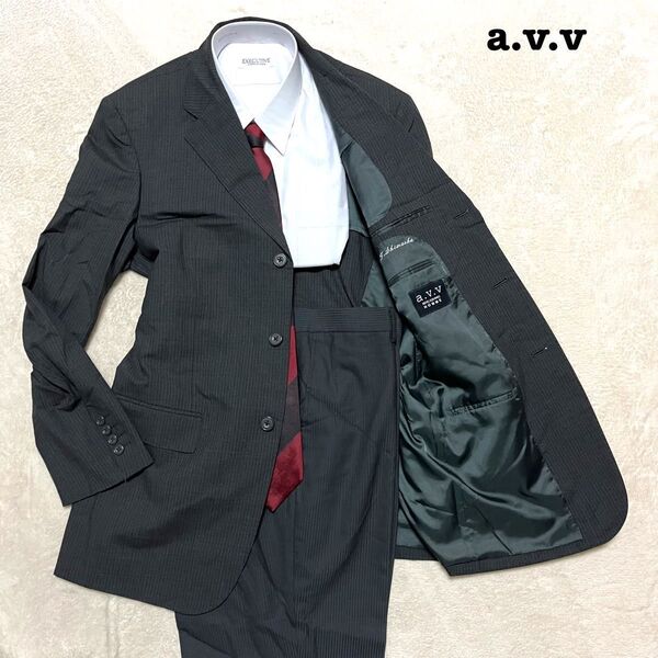 a.v.v ブラック ストライプ A7 ノータック 大きめ セットアップ