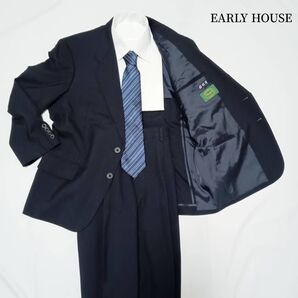 EARLY HOUSE ネイビー 無地 BE3 2タック スーツ上下 セット