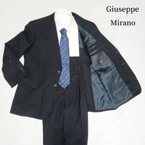 Giuseppe Mirano ブラック ストライプ BB4 2タック セット