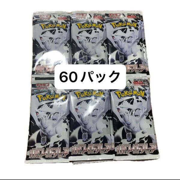 ポケモンカードゲーム ホワイトフレア 60パック 未開封 サーチ済み