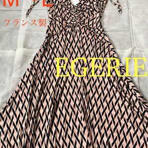 売切!フランス製☆エジェリ☆細見え!ストレッチワンピース☆MLサイズ位