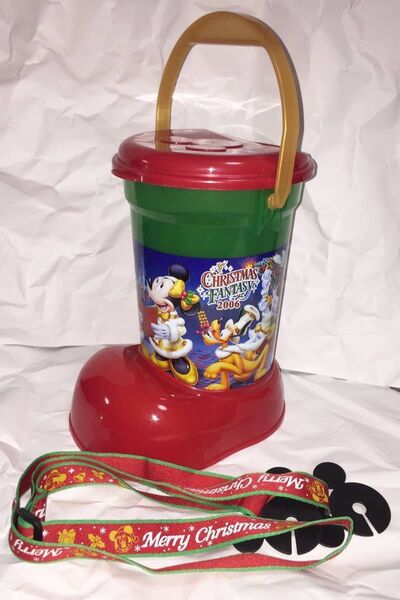 TDL CHRISTMAS FANTASY 2006 ポップコーンバケット ストラップ付 ポップコーンバケツ Xmas クリスマス