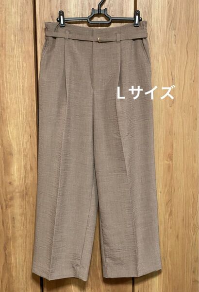 レディース タックワイドパンツ パンツ Lサイズ ウエストゴム ワイドパンツ 最終価格
