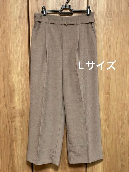 レディース タックワイドパンツ パンツ Lサイズ ウエストゴム ワイドパンツ 最終価格
