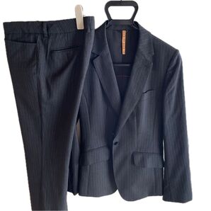 ヒルトン 洋服の青山 ストライプ柄 スーツ セットアップ レディース パンツスーツ Hilton