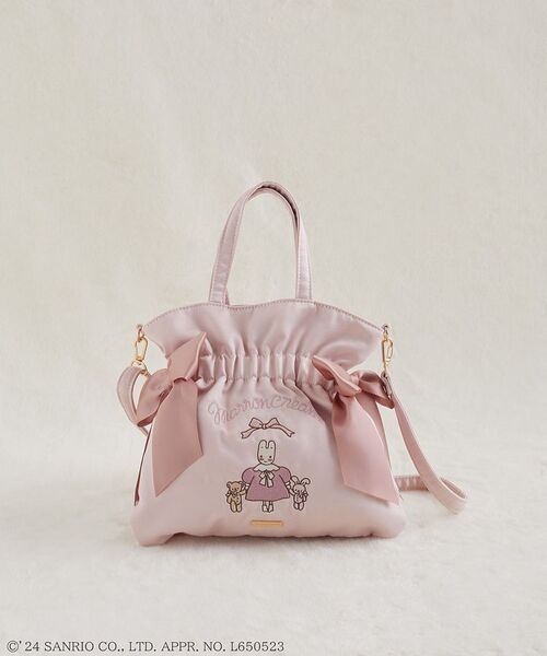Maison de FLEUR マロンクリーム ダブルリボン2Wayトート