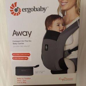 【未使用・開封済】2025年4月9日購入!! エルゴベビー Away 抱っこ紐(収納ポーチ付き)