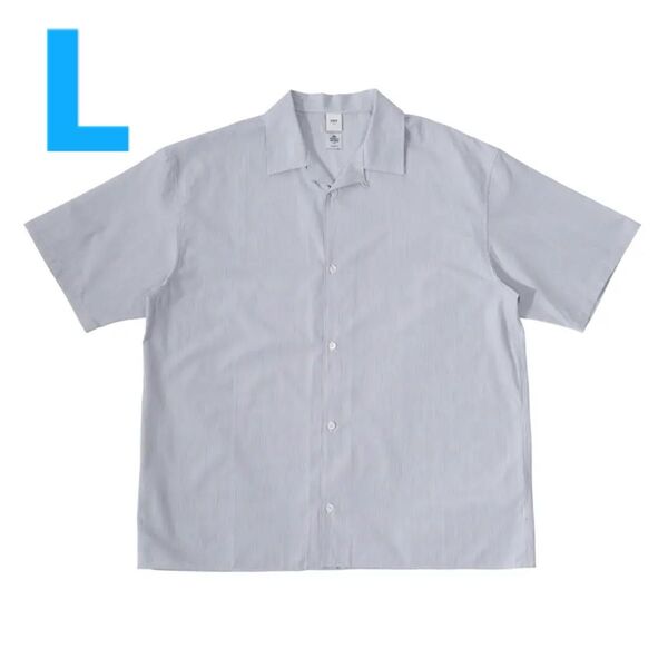 新品 OVY Stripe Open Collar Short Sleeve Shirt Lサイズ kaja
