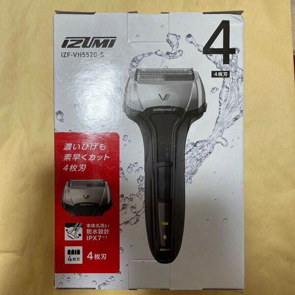 マクセルイズミ 4枚刃 メンズシェーバー 充電式 IZF-VH552G-S