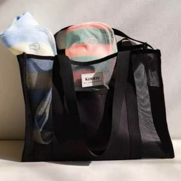 【クーポンで-500円】 konny コニー スクエアメッシュバッグ