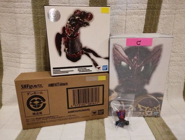 特典付! 極上保管状態未開封! S.H.Figuarts(真骨彫製法)仮面ライダーオーズ タトバ コンボ & アンク & 人間態