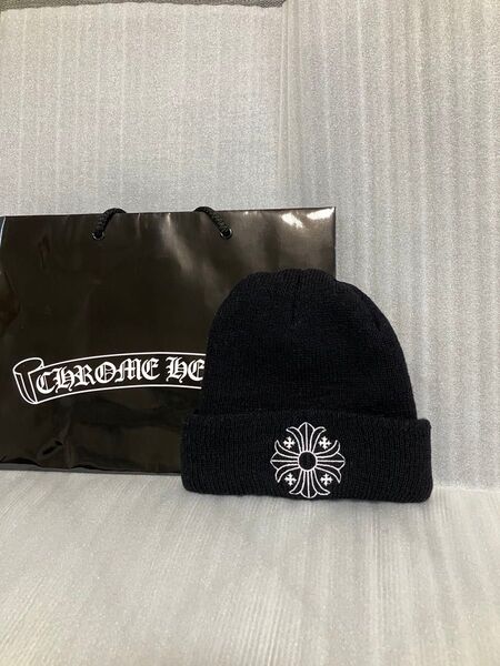 確実正規品 クロムハーツニット帽 ビーニー CHプラスステッチ