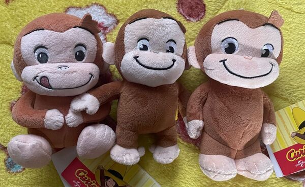 おさるのジョージ ぬいぐるみ3個セット マスコット