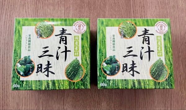 青汁三昧 国産素材 2箱 合計120包 ダイレクトテレショップ 大麦若葉 ゴーヤ
