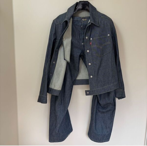 LEVI'S リーバイス エンジニアード 立体裁断 セットアップ ライトブルー 90' ヴィンテージ 貴重 美品