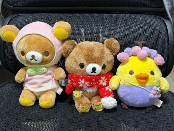 リラックマ キイロイトリ チャイロイコグマ あつめてぬいぐるみ フルーツ