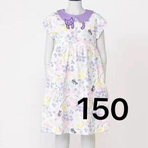 アナスイミニ ANNA SUI mini ネコ衿花柄プリントカットワンピース 150