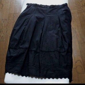 スカート コットンレース ソフトフレア 膝下