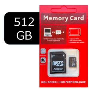 【新品未使用】microSD 512GB 高速転送&防水 ゲーム機/ドライブレコーダー対応 TFカード マイクロSDカード