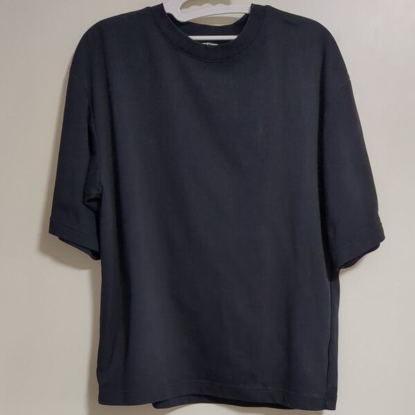 エアリズムコットンオーバーサイズTシャツ ブラックM